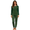 thumbnail image 2 of Yteetum Christmas Pajama Sets for Women Oversized Christmas Plaid Print Long Sleeve Crewneck Pajamas and Pants Womens Xmas Pj Sets Soft Plaid Sleepwear Pajamas Matching Sets 2 Piece Loungewear Sets, 2 of 5