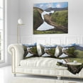 thumbnail image 2 of Designart White Spots Snowfields In Gullies - Landscape Printed Throw Pillow - 16x16, 2 of 4