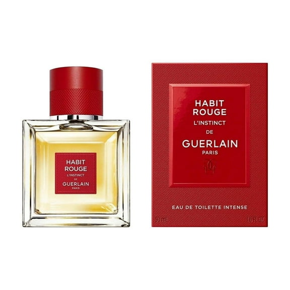 Guerlain Men's Habit Rouge L'Instinct Intense EDT Spray 1.6 oz Fragrances 3346470304987
