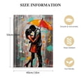 thumbnail image 2 of JEUXUS  Romantic Couple Wall Art Dancing Under Red Umbrella Canvas Valentine's Day Gifts Paintings Rain Lover Artwork Prints for Home Couple's Room Decor Ready to Hang (Small), 2 of 5