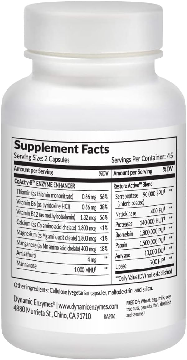 Dynamic Enzymes Restore Activ - 90 Vegan Capsules