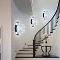 thumbnail image 5 of Diisunbihuo Mini Chandelier LED Crystal Ceiling Light 2 Lights Layers Flush Mounted Ceiling Light Modern Chrome Finished Pendant Lighting, 5 of 12