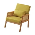 thumbnail image 3 of Silla decorativa con cojín suave, silla moderna para dormitorio, balcón, terraza Verde, 3 of 8
