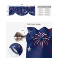 thumbnail image 5 of Tie Up Valance Curtain for Kitchen, Independence Day America Firework Rod Pocket Short Curtains Adjustable Tie-Up Shade Valances, Patriotic Red Star Blue Window Treatment for Bathroom Living Room Bedroom, 5 of 7
