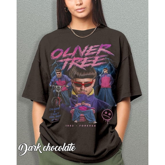 Vintage Oliver Tree Shirt, 90s Rap Tee, Retro Graphic T-Shirt,Black Color,Size XL