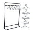 thumbnail image 1 of arctrm Doll Garment Rack Set Dollhouse Decor Metal Miniature Clothing Storage with Girl 12 Hangers, 1 of 9