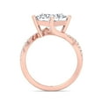 thumbnail image 3 of Garland - Moissanite Princess Cut Lab Diamond Engagement Ring With Wrap Detail Sidestones, 3 of 5