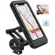 thumbnail image 1 of Soporte para teléfono móvil para bicicleta, soporte impermeable para smartphone con pantalla táctil, giratorio 360°, altura ajustable hasta 6,7 pulgadas, para motocicleta, 1 of 5