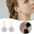 thumbnail image 1 of Earrings Color Gradient Snowflake Acrylic Earrings Retro Literary Winter Atmosphere Designs for Unique Style, 1 of 6