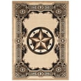 thumbnail image 2 of Allstar 8x10 Traditional Accent Rug in Berber with Chocolate Western Texas Star Design (8' x 10')…, 2 of 9