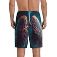 thumbnail image 5 of Salouo Abstract Botanical Heart Pattern Men's Sleep Pajama Shorts,Pajama Bottoms Elastic Waistband Sleep Pajama Short PJ Shorts for Men -Small, 5 of 6