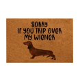 thumbnail image 2 of Ceimmolca Funny Dachushund Dog Doormat Don't Step On My Doormat Dachushund Dog Funny Dogs Theme Doormat For Entrance Way Welcome Mat With Slip Rubber Back Kitchen Rugs, 2 of 4