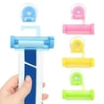 thumbnail image 2 of Toothpaste Tube Squeezer 2 Pack No Drill Wall Mount Cup Toothpaste Squeezer Roller for Bathroom Small Space Storage Housewarming Gift Plastic Organizer, 2 of 5