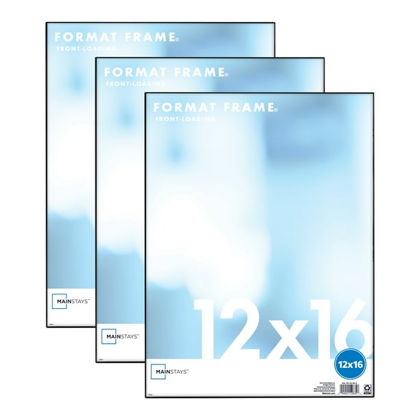 Mainstays 12x16 Format Frames Black Set Of 3 Walmart Com