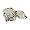 thumbnail image 4 of simhoa 50Pcs Metal Double Side Pendant Connector Trays Cabochon Settings Bezel Pendant, 4 of 7