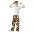 thumbnail image 2 of FORMRS Boys Pajama Pants with Pockets Size 11-12Y Kids Lounge Sleep Bottoms, Gold Flower, 2 of 8