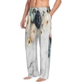 thumbnail image 2 of Fotbe Men'S Pumpkin And White Marbleclassic Pajama Pants With Elastic Waist And Drawstring Pockets，Pajama Pants Mens Lounge Pants Super Soft, 2 of 9