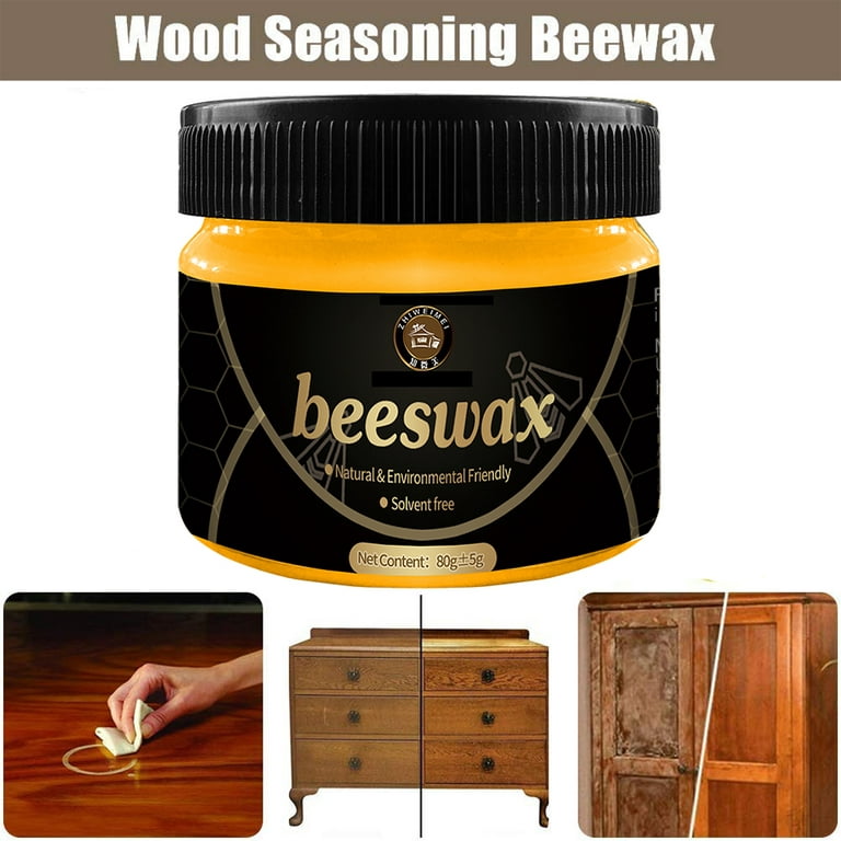 HomChum 2 PACK Wood Seasoning Beewax Natural Beeswax Polish Wood Furniture  Cleaner 