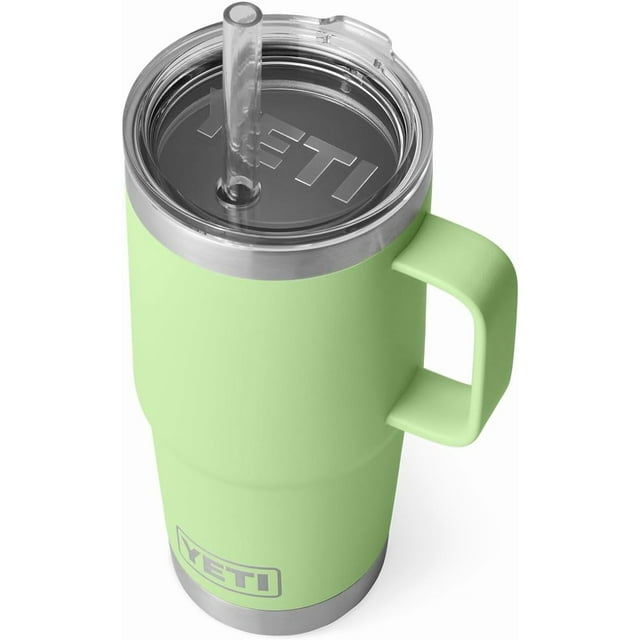 YETI Rambler Tasse à Paille 25 oz, Isolée sous Vide, Acier Inoxydable, Lime Clé