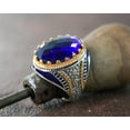 thumbnail image 3 of Roarsilver Zircon Ring-925k Unisex Silver Jewelry-Vintage Gemstone Ring-Gift for Him and Her-925k Turkish Handmade Sterling Silver Purple Zircon Ring | 10.5, 3 of 6