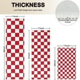 thumbnail image 4 of Red and White Checkered Pattern Kitchen Rugs Sets Of 3,Kitchen Runner Rugs Non Skid Washable,Decorative Kitchen Floor Mats for Kitchen,Sink,Laundry,17"x30"+ 17"x47" + 17"x59", 4 of 6
