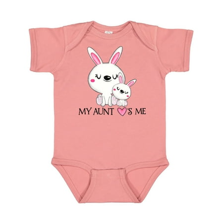 

Inktastic My Aunt Loves Me- bunny family Gift Baby Boy or Baby Girl Bodysuit