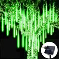 thumbnail image 3 of Guirnalda de luces LED solares con lluvia de meteoritos, guirnalda de hadas, decoración para árbol de Navidad, farolas para jardín al aire libre, 8 tubos de 30/50 cm, 3 of 5