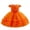Orange, variant on IDOPIP Baby Toddler Flower Girl Dress Lace Tulle Birthday Pageant Gown 1-5 Years 3D Flowers Formal Dress Toddler Wedding Guest Dress Baby Girl First Birthday Party Princess Baptism Dresses