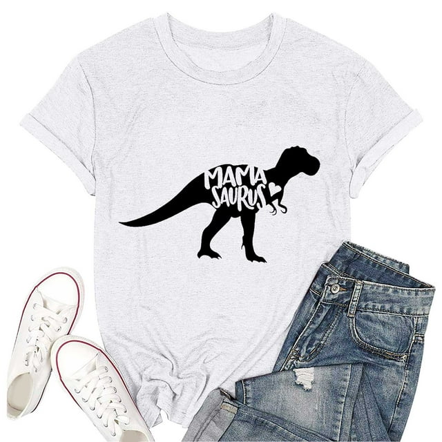 Daznico Hauts pour Femmes, Hauts d'Été pour Femmes, Haut Imprimé Mode Femme Col Rond Ample T-Shirt, T-Shirts pour Femmes, Chemises pour Femmes