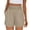 Beige, variant on Womens Shorts Solid Color Style Pocket Casual Summer Shorts For Daily Wear