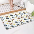 thumbnail image 3 of Cartoon Tractors Stars White Pattern Bathroom Rugs Mat,Non Slip Microfiber Bathroom Rug,Rubber Backing,Soft Bathroom Mats for Bathroom Floor,Tub and Shower,17x30in(43x75cm), 3 of 4