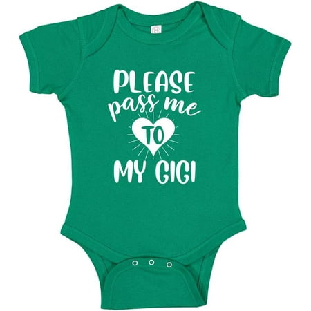 

Please Pass Me To My Gigi Baby Romper Or Toddler Shirt Funny Grandma Baby Clothes