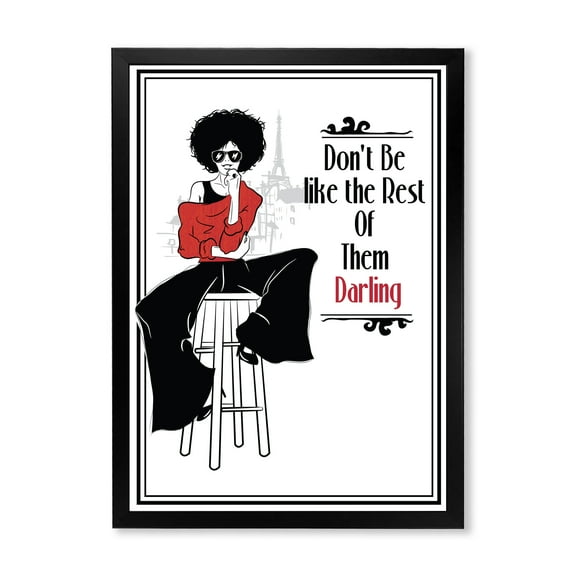 Designart 'Style Passion Life Fashion Woman VI' Modern Framed Art Print