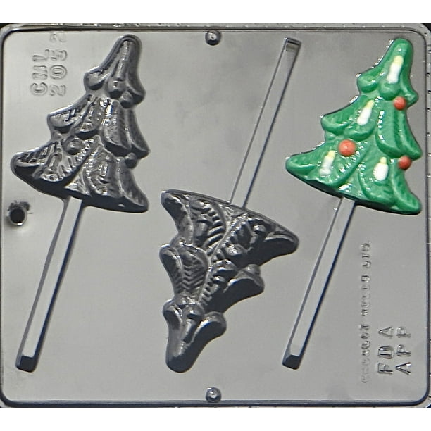 2052 Christmas Decorative Tree Lollipop Chocolate Candy Mold Walmart