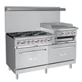 thumbnail image 2 of Pemberly Row 60" 6 Burner Natural Gas Range with 24" Griddle & Broiler, 2 of 6