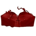 thumbnail image 5 of Telankuip Women's Fashion Lace Bras Comfortable Everyday T Shirt Bralettes Full Coverage Support Seamless Soft Cup Wireless Bras for Casual Wear Red 34, 5 of 5