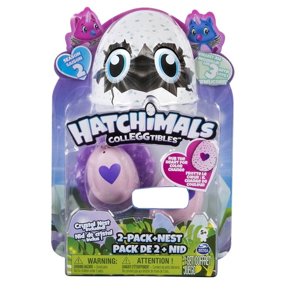 Hatchimals Owlicorn CollEGGtibles Temporada 2 Pack de 2 con nido