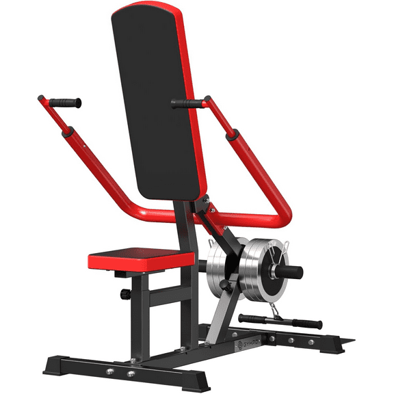 15° Backrest Seated Dip Machine with Cable Bar, GYHPD Tricep Bicep Press Down Machine, Plate LoadedDip Machine Exercise Equipment for Triceps Biceps Chest Training, Hold up to 400LBS