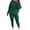 Green, variant on YUGYXL Plus Size Women 2 Piece Outfits Set Casual Long Sleeve Sweater Knit Pullover Top Leggings Pants Sweatsuit Lounge Sets Coffee XXXXL