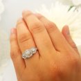 thumbnail image 2 of 0.65 Carat (ctw) 14k White Gold Round Diamond Ladies 3 stone Bridal Engagement Ring, 2 of 4