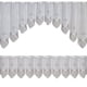 thumbnail image 5 of Inteprter 2x cortina de ventana de encaje de fibra, cortinas desmontables lavables portátiles para interior, sala de estar, balcón, cafetería, Blanco 160x60cm +160x30cm 2piezas Inteprter CBP096759, 5 of 5