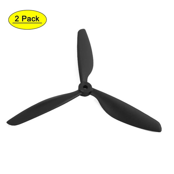 Black 9045 3-Vane CW CCW Prop Propeller for 6mm Shaft Dia RC Model Aircraft Pair