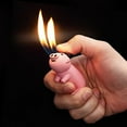 thumbnail image 4 of YIMWNYI Strange Cute Pig Lighter, Inflatable Double Jet Flame, Personality Butane Lighter with Adjustable Flame, Funny Novelty Gift, Portable and Refillable, 4 of 9