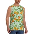 thumbnail image 2 of Bixox Men's Tangerine Printed Shirt Sleeveless Fitness Tank Top-Small, 2 of 5