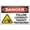 Warning Sign 2, variant on Danger Follow Confined Space Entry Procedures Bilingual Spanish Sign, 8"x12" Aluminum Sign, Pre-Drilled Holes Fence Door Gate Sign
