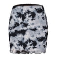 thumbnail image 1 of Gibobby ganchos para faldas con pinzas Imprimido malla alta falda de cintura doble capa Slim Pack faldas Hip Mini Sexy falda elegante(Negro, M), 1 of 5