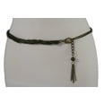 thumbnail image 3 of Women Hip Waist Fashion Belt Metal Chain Links Strands Antique Gold Silver S M L, 3 of 6