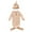 Beige, variant on Ruyang New Born Baby Knotted Gown, Toddler Long Sleeve Sleeper Soft Romper with Mittens and Hat Set for Boyss Girls