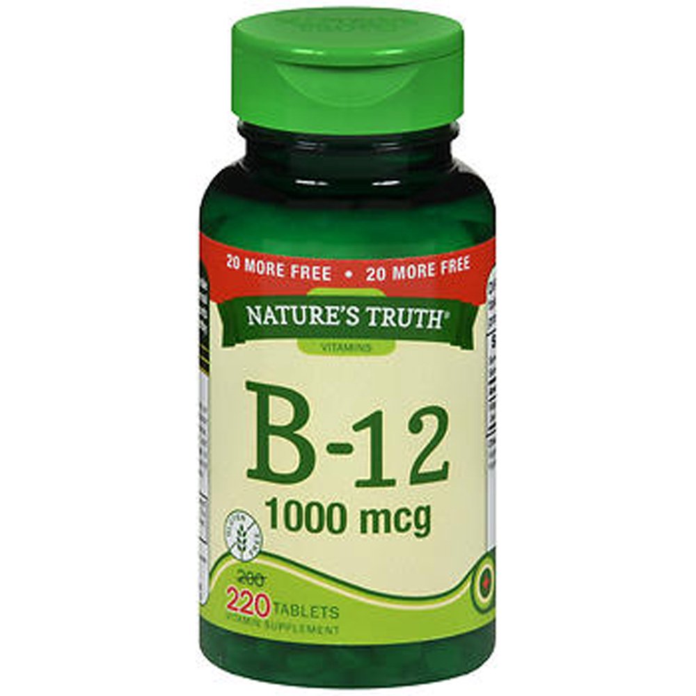Nature's Truth Vitamin B12 Tablets, 1,000 mcg, 220 Count