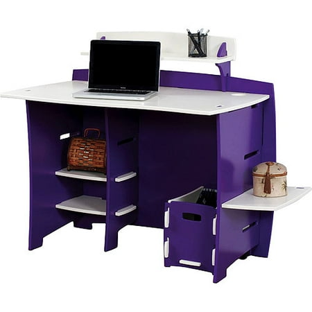 Upc 895967000954 No Tools Assembly Bookcase And Desk Purple